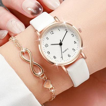 Leather strap watch + Gift